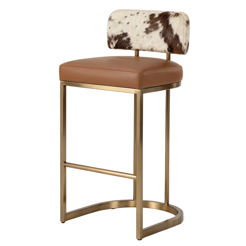 Bowen Cowhide Bar Stool